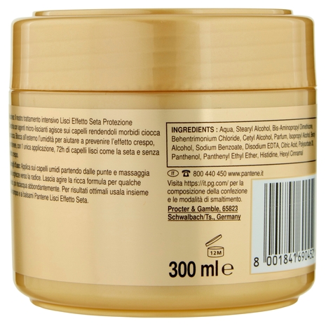 Pantene Pro-V X Moschino Maschera Protezione Cheratina Lisci Effetto Seta 300 ml